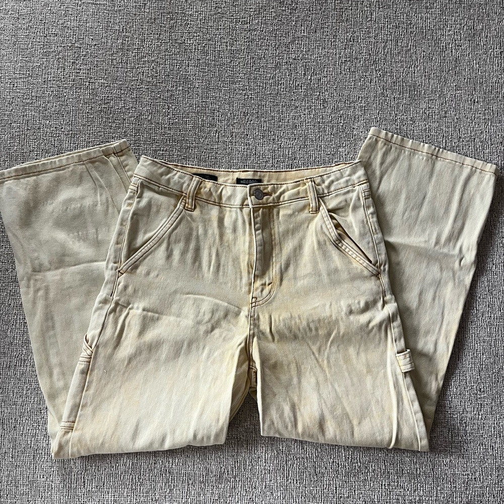 Yellow high waisted utility Pants